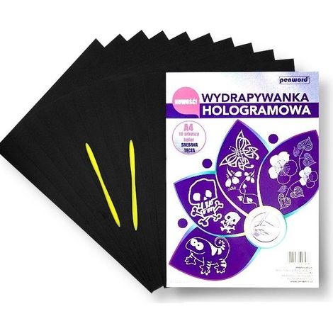 Hologramm-Scrapbook A4, silber, Regenbogen