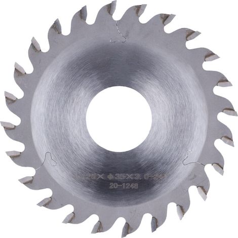 Lame de scie alliage 24 dents pour coupe bois, fraisage vertical et rainurage 125x35x3-24T