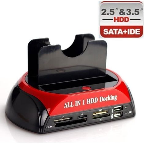 Station d'accueil - GETEK - Dock pour Disque Dur - USB - ESATA - 2.5" et 3.5" (1/2)