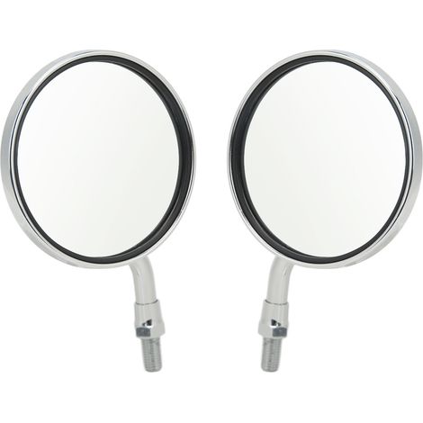Rétroviseur universel 3,4 pouces pour guidon de moto, vision large, couleur argent, rétroviseur latéral ajustable, paire, compatibilité motocyclette. (1/5)