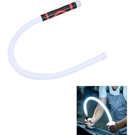 Projecteur LED portatif flexible (blanc), lampe de travail puissante, lanterne de camping rechargeable USB, lampe de travail pour atelier et réparation. (1/5)