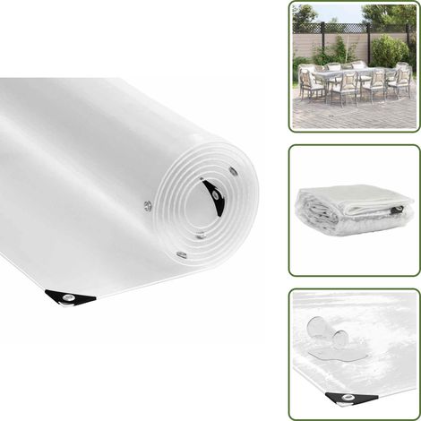 Bâche transparente avec œillets 4x5 m PVC - Bâche Transparente - Bâches Transparentes - Bâche Claire - Bâche Transparente Robuste (1/5)