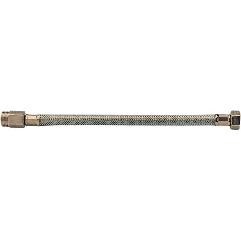 tubo flessibile prolungato 35 cm attacco M 1/2" F 3/8" treccia metallica (1/2)