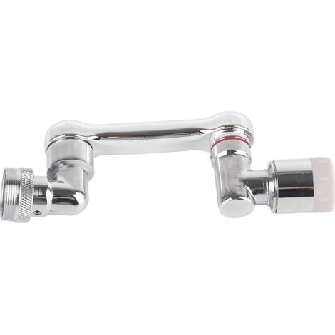 Rallonge de robinet pivotante, aérateur d'eau universel pour évier avec 2 modes de sortie d'eau, bras robotisé pour cuisine et salle de bain, lave-visage et yeux (1/5)