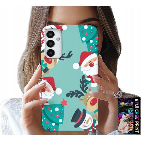 Custodia per Samsung Galaxy M23 - Babbo Natale, renne, pupazzo di neve, motivi natalizi (1/5)