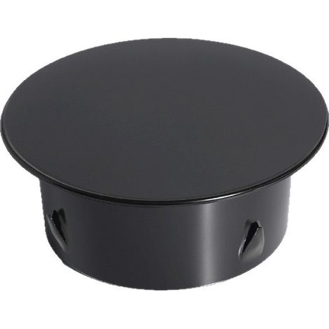 Tapa para chimenea - Para tubos de estufa - Acero inoxidable - Con hebilla ajustable - Color negro - Para tubos de 90 mm (1/5)