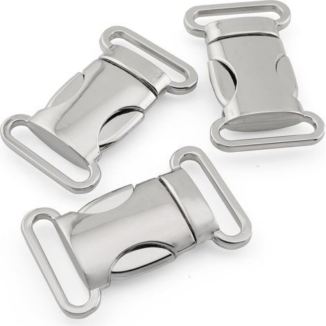 CSPARCV 5er-Pack Metallclips für Paracord-Armbänder, Hundehalsbänder, Rucksäcke, Farbe: Silber (1/4)