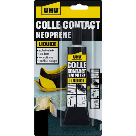 UHU Contact Neoprene liquido - Colla super forte universale e liquida, aderisce immediatamente, trasparente, tubo da 120g (1/3)