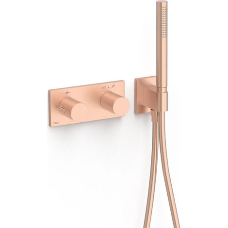 Robinet thermostatique encastré à 2 voies B-system. Or Rose Mat 24K - TRES 30735201OPM (1/2)