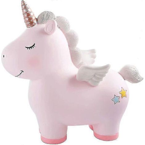Magnifique tirelire licorne arc-en-ciel pour filles, tirelire licorne en résine, tirelire pour enfants, cadeau licorne pour filles de 6/7/8 ans, Bes (1/4)