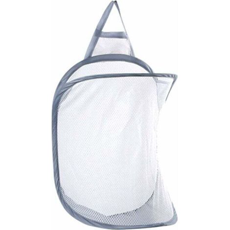 1pc Panier à Linge Suspendu,Panier Linge,Sac A Linge Sale Pliable,Corbeilles à Linge Pliable Maille Filet Avec Crochets Panier a Linge Pliable Pour Placard Dortoir Chambre Salle De Bain (1/5)