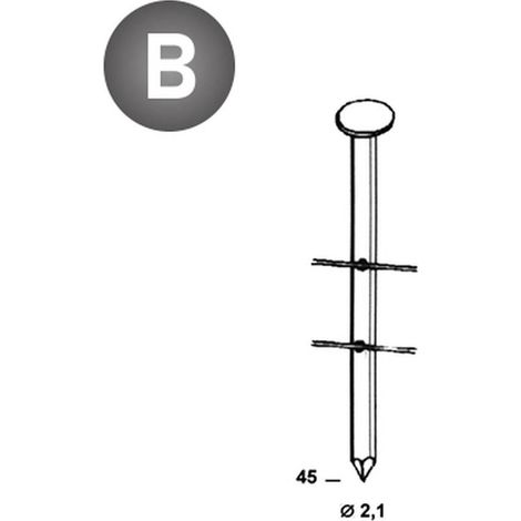 16 800 Pointes Lisses (Coil) - 2.1x45 mm - D-Work (1/4)