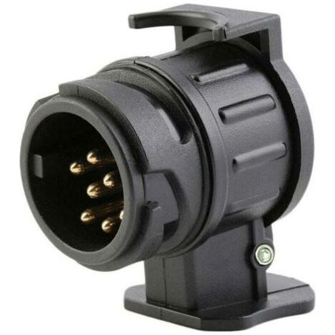 13-poliger auf 7-poliger Anhängeradapter für Standard-Eurostecker, Anhängerkupplung, LKW, Wohnwagen, Steckdose, elektrischer Anschluss (1/5)