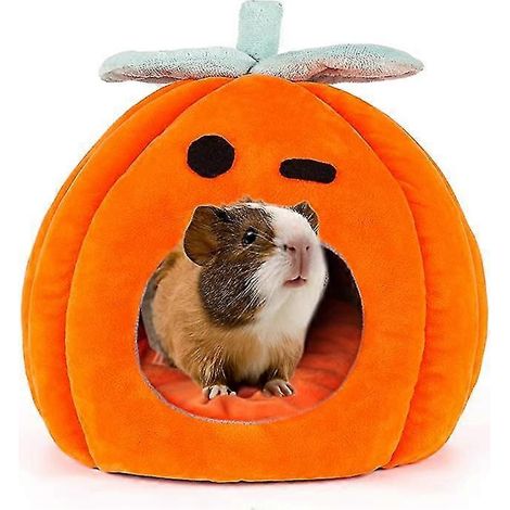 Lit Ghyt pour cobayes, abri d'hiver chaud et confortable, cachette pour lapins nains, lièvres, furets, hamsters, chinchillas et hérissons, en polaire lavable, accessoire pour cage (1/5)
