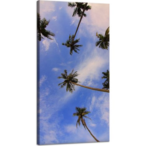 Impression sur toile Nature Cocotiers 40x80 cm