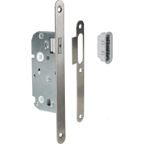 Serrure à encastrer 2793 pêne aimanté pour porte de salle de bains, toilettes ou porte avec bouton de verrouillage - Axe 40 mm (1/4)