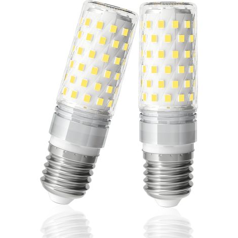 E27 Maiskolbenlampe 10W = 130W 1510LM Kaltweiß 6000K 2er-Pack  E27 LED-Lampe, große Schraubfassung, LED-Lampe für Kronleuchter, AC 220-240V, nicht dimmbar, flimmerfrei, CRI 85 [Energieklasse D] (1/5)