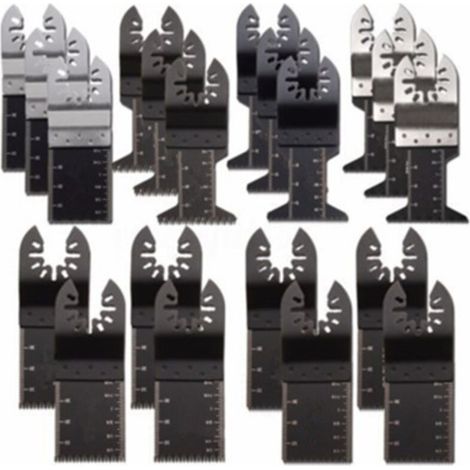 20Pcs Lames de scie oscillantes, multitool universel bois / métal / plastique professionnel, lames de scie à dégagement rapide pour Outils multifonctionnels lames de mélange scie plongeante (1/5)