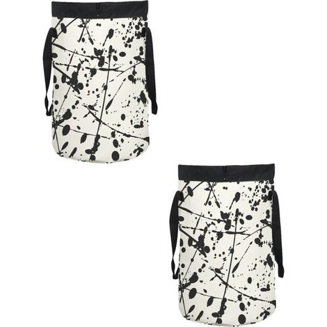 Spirella 2x Wäschesack Funwash Bang off 75 l weiß Wäschetonne Wäschesammler Doppelpackung