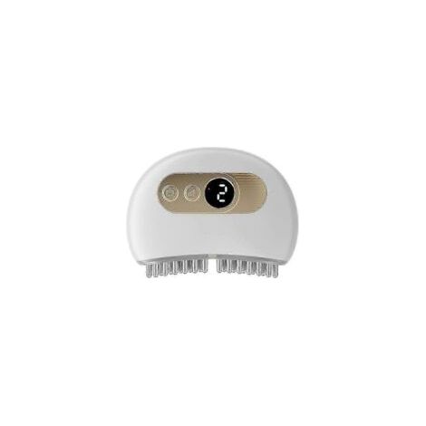 Masaje, vibración y termoterapia para aliviar el dolor de mandíbula y cuello. Masajeador ergonómico multiagujas para la articulación temporomandibular (ATM), color blanco. - Crezuo (1/4)
