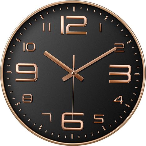 Horloge murale de 30 cm (12 pouces) sans tic-tac, idéale pour le salon, la chambre ou la cuisine. (1/5)