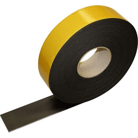 Tür- und Fensterdichtung, Schaumstoffdichtungsband, Dichtungsband, schwarzes Kompressionsband 50 mm (B) x 3 mm (T) x 10 m (L) schwarz-Crezuo