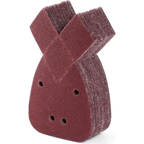 Lot de 30 patins de ponçage pour souris, grain 80, 4 trous, pour ponceuse de détail, auto-agrippant, pour paume de souris, papier de verre pour ponceuse à souris (1/4)