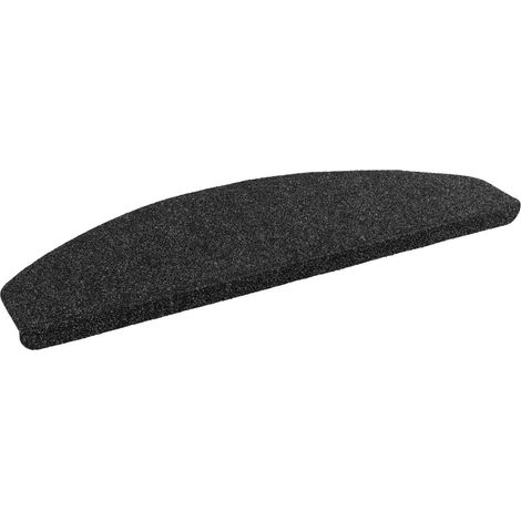 Alfombras autoadhesivas para escaleras 15 pcs Negro vidaXL