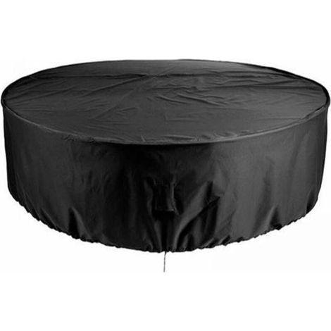 Telo di copertura per mobili da giardino, impermeabile e resistente, per tavolo rotondo da giardino, per uso esterno, mobili da patio, riparo dai raggi UV e sedie da pranzo antipolvere 230x110 cm