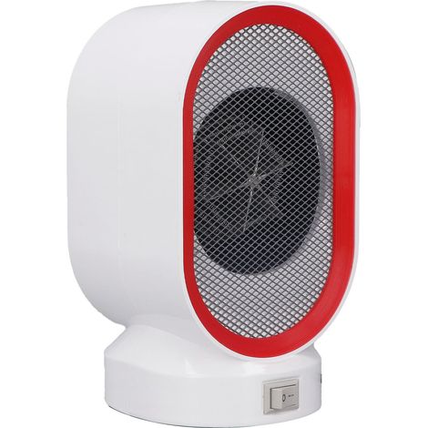 400-W-Mini-Heizlüfter, tragbar, elektrisch, für Zuhause, Büro oder Studentenwohnheim, rot, EU-Stecker, 220 V (1/5)