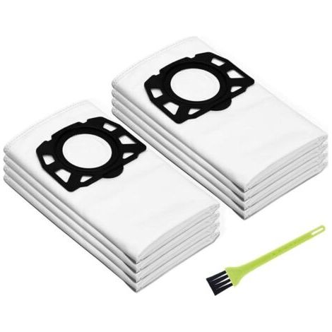 Lot de 8 Sacs de Filtre Sacs d'aspirateur pour Karcher WD4 WD5 WD6 MV4 MV5 MV6 Aspirateurs, Pièces de Rechange Kit d'accessoires de Sacs d'élimination de la Saleté pour kärcher 2.863-006.0 (1/4)