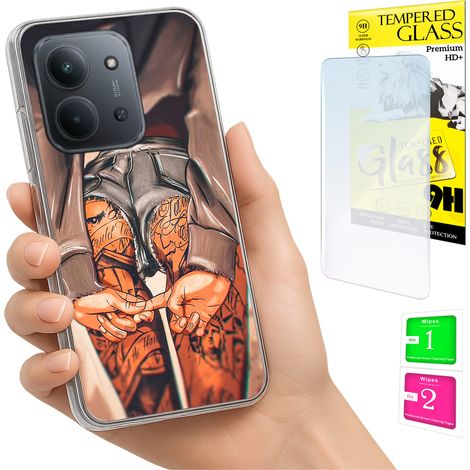 Custodia per Xiaomi Redmi 15C 4G 171mm, cover posteriore con vetro 9H. (1/5)