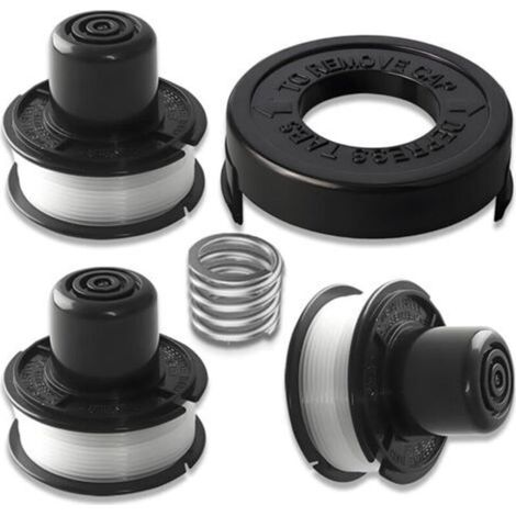 Replacement Spools for Black & Decker - Brush Cutter Spools (3 Spools + 1 Cap + 1 Set of Springs) (1/5)