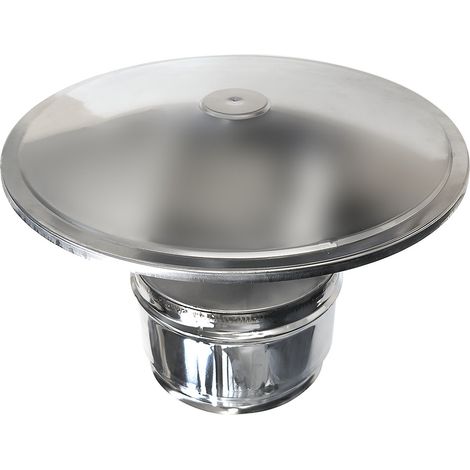 Chimenea tubo coaxial INOX D. 80/125 terminal vertical estufa de pellet CE Made in Italy