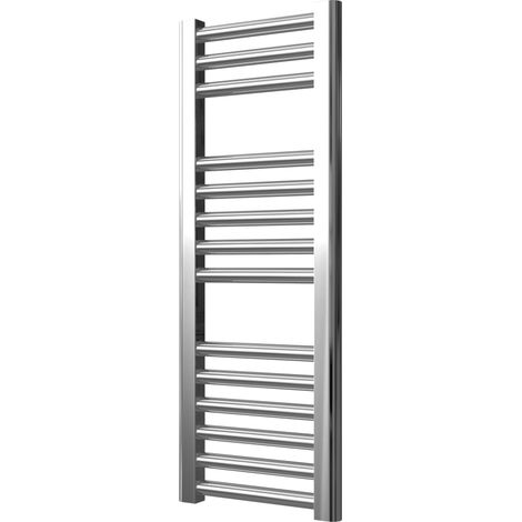 Extra High Heat Output Chrome Central Heating Towel Rail 300 x 800mm Flat Bathroom Radiator Heater (1/3)