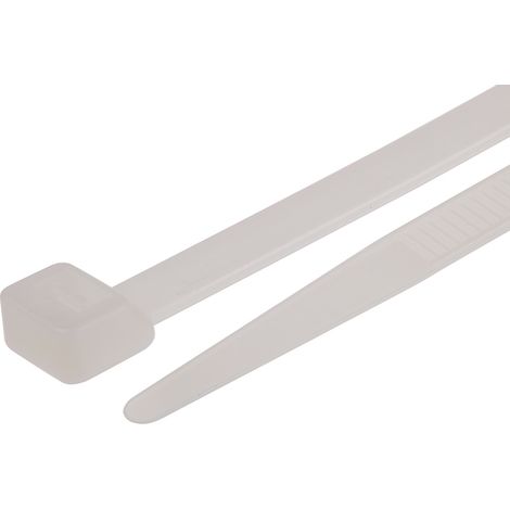 Serre-câble RS PRO Naturel en Nylon 66, 240mm x 7,6 mm ( Prix pour Sachet de 100 )