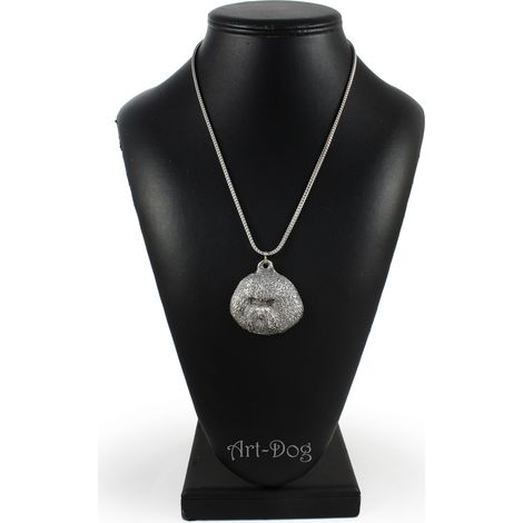 Bichón Frisé, perro de Tenerife: collar con colgante de perro en cadena de plata, joyería única de Art-Dog. (1/5)