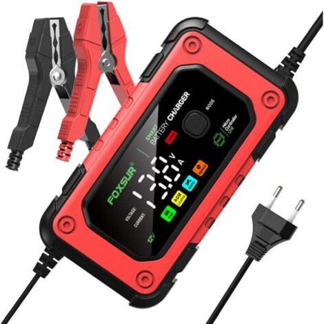 Mainteneur de Chargeur de Batterie Intelligent 12V/24V Protections Multiples de Réparation pour Voiture, Camion/AGM/Gel/Wet/SLA (1/4)