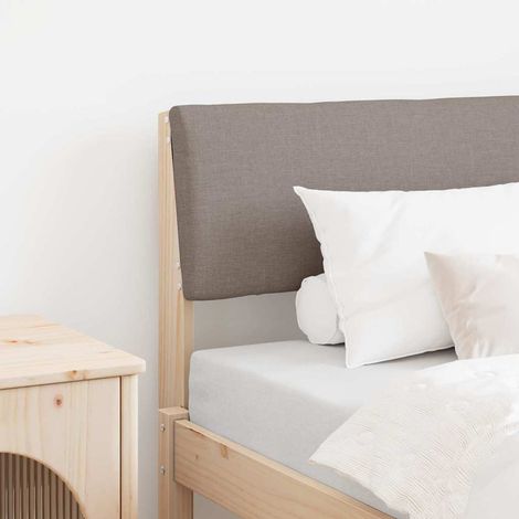 Gepolstertes Kopfteil Taupe 75 cm Massives Kiefernholz