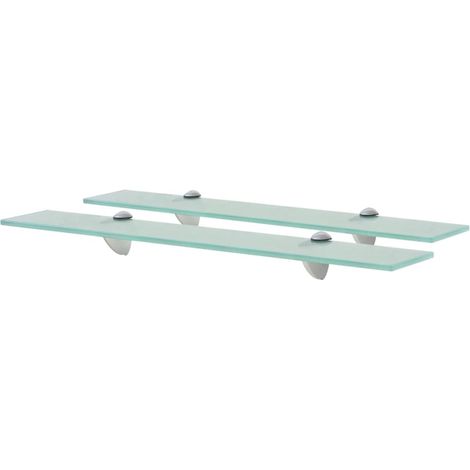 Mensole Galleggianti 2 pz in Vetro 60x10 cm 8 mm vidaXL