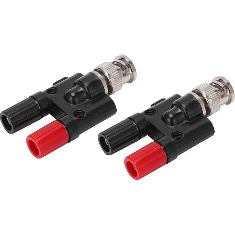Connecteur BNC Mâle vers Double Prise Banane Femelle 4mm, Adaptateur RF Coaxial pour Instruments de Mesure