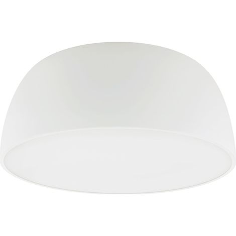 Deckenlampe Metall E27 D: 38 cm rund Weiß 3-flammig Deckenleuchte