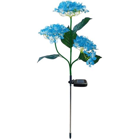 Fairy Hortensia Lampe solaire - LED extérieur Jardin Piquet Lampe – Bleu (1/5)