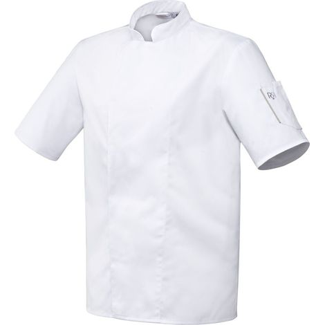 Giacca da cucina unisex a maniche corte Robur Nero Bianco M