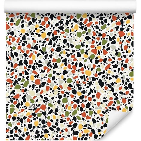 Terrazzo-Tapete Grau, Beige, Hellgrau und Creme 50x1000 cm (1/5)