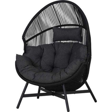 Benny chaise longue noir,gris. (1/5)