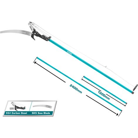 Total Tools Tijera y serrucho telescópico con doble polea 2.8M (Ø CORTE 25MM)