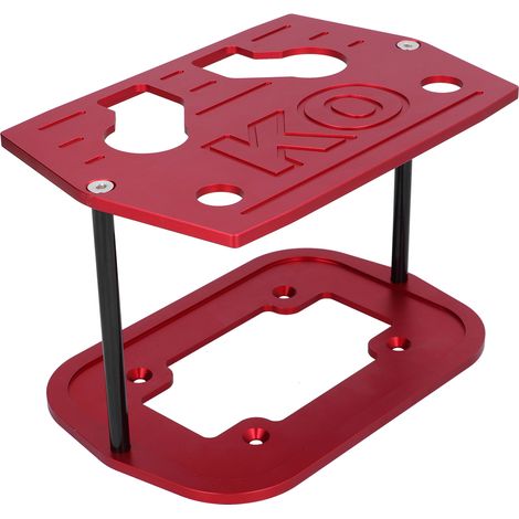 Batteriehalter aus gefrästem Aluminium für Optima 34/78, rote Montagehalterung, Kugelgefräste Haltevorrichtung (1/5)