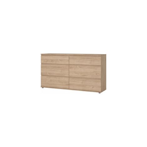 KIT CASSETTIERA DOPPIA 6 CASS 153,4X40X83,7CM ROVERE