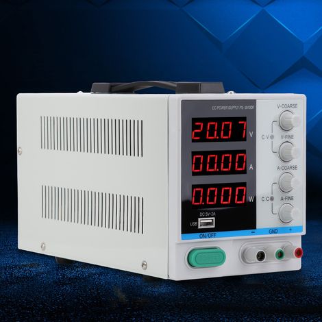 Alimentation CC régulée à découpage 30 V/10 A avec affichage LED 4 chiffres LW-3010DF, prise UE 220 V (1/5)